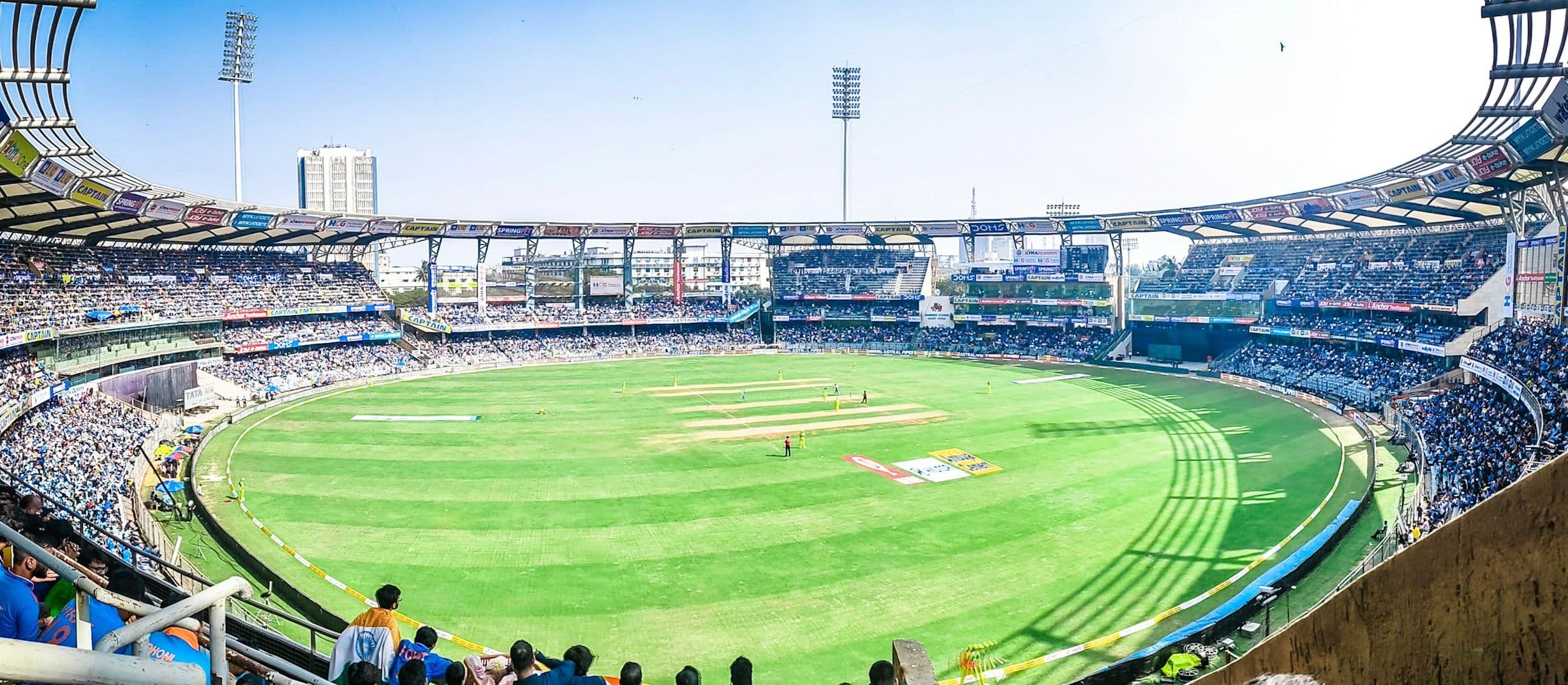 Image of Wankhede Stadium where the Mumbai Indians play cricket in India